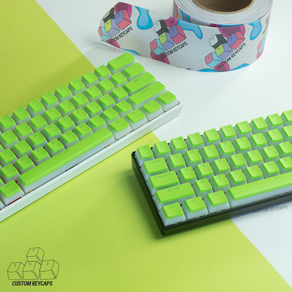 Light Green Pudding Keycaps – Custom Keycaps UK