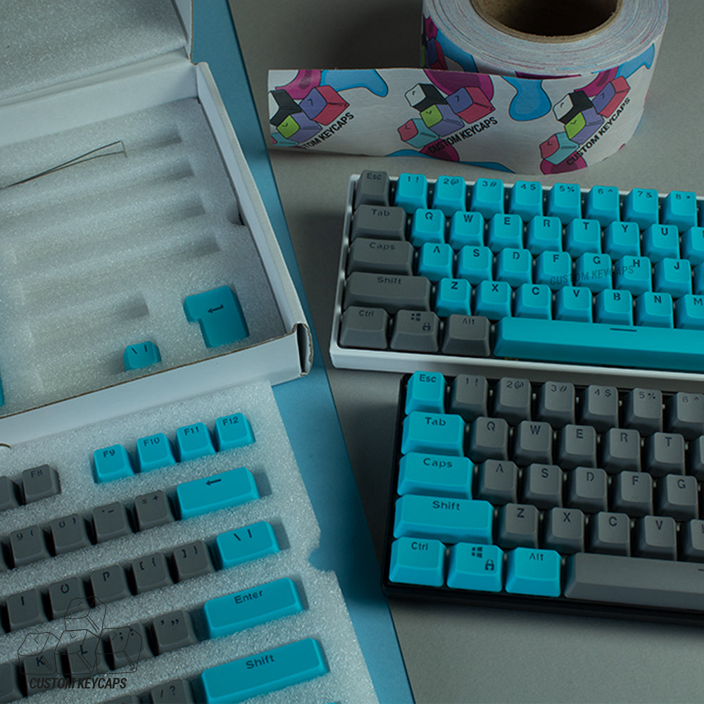 Blue and Grey PBT Keycaps