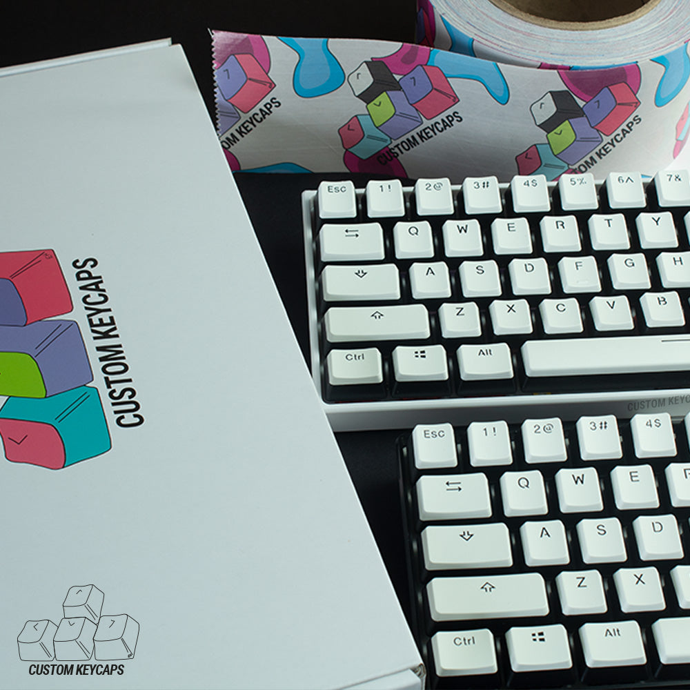 White Top Pudding Keycaps