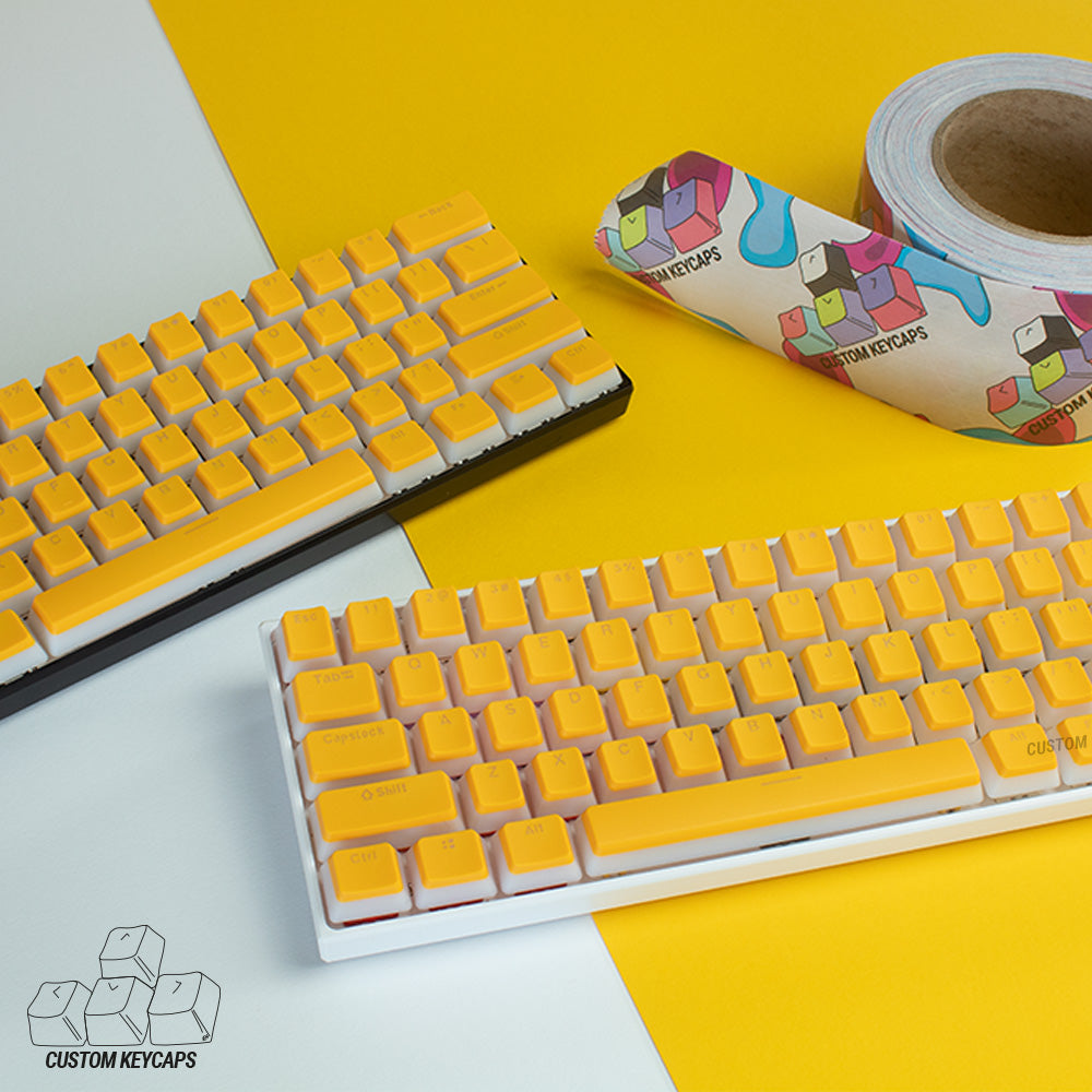 Yellow Pudding Keycaps