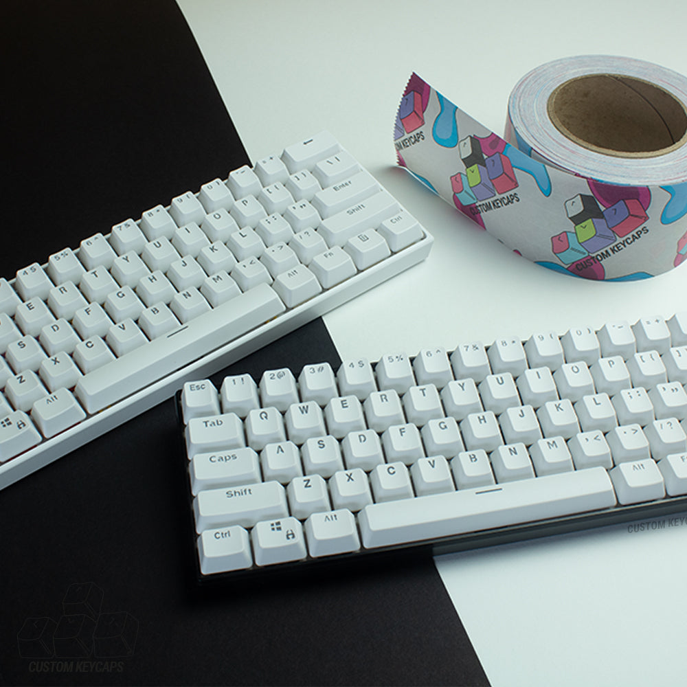 White PBT Keycaps