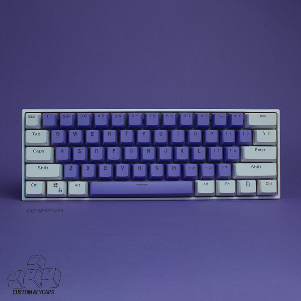 Purple and White PBT Keycaps