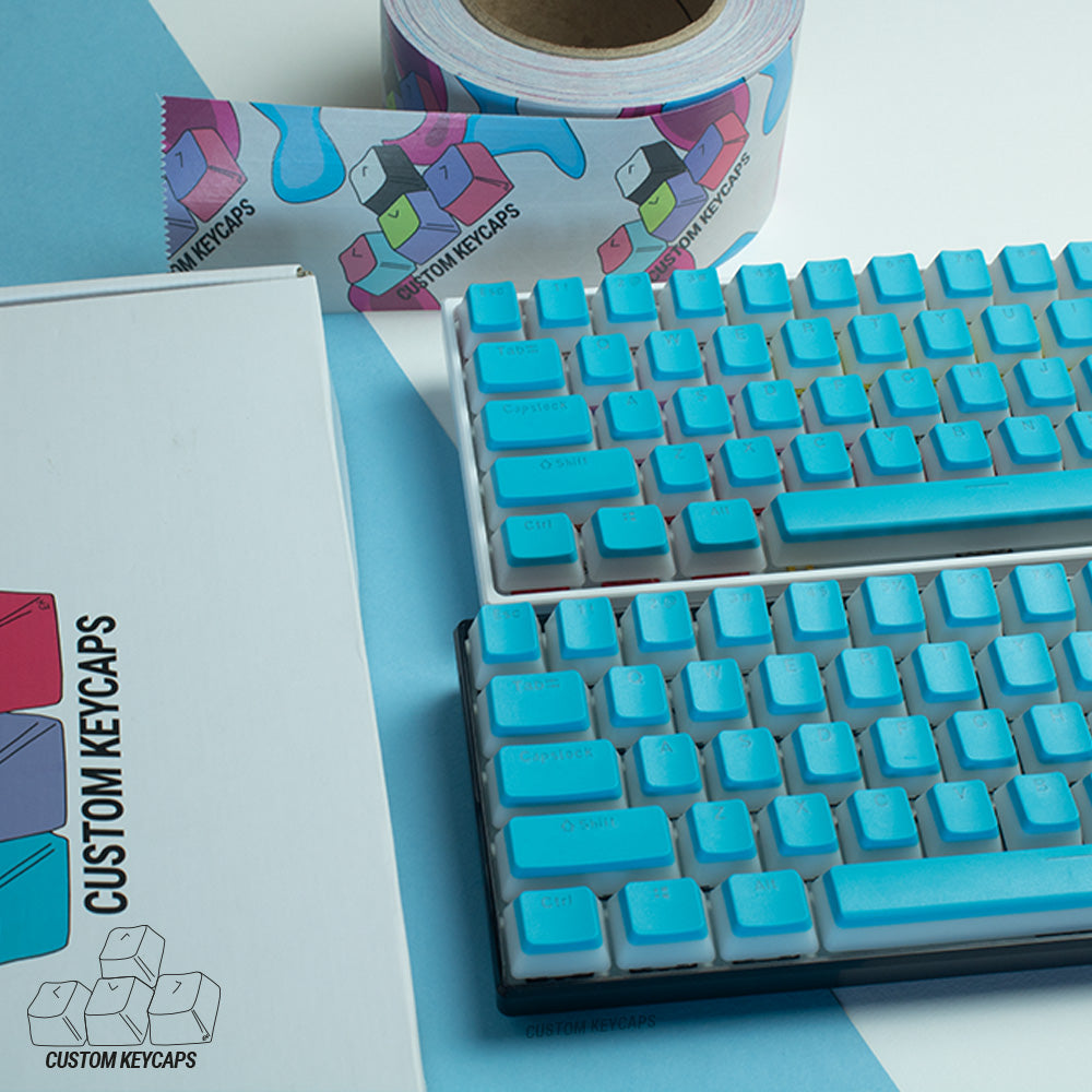 Custom Pudding Caps Light Blue Pudding Keycaps – Custom Keycaps UK