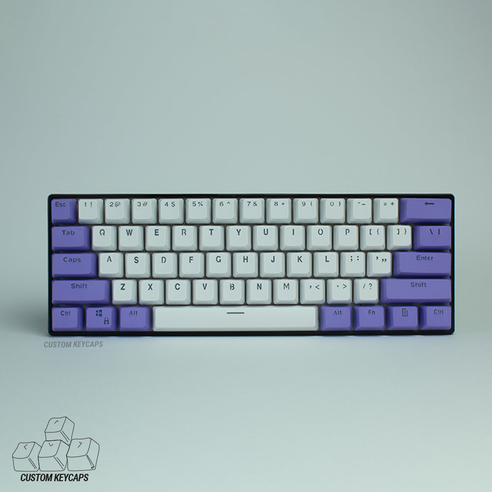 Purple and White PBT Keycaps